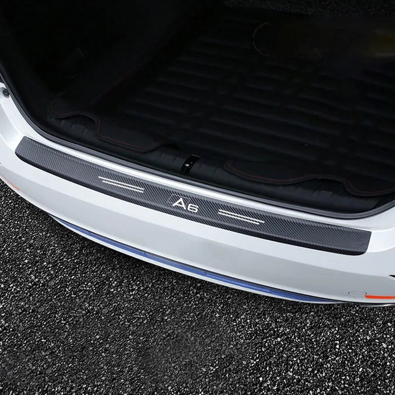 Car Door Sill Guard Plate Threshold Protector Carbon Fiber Running Board for Audi A6