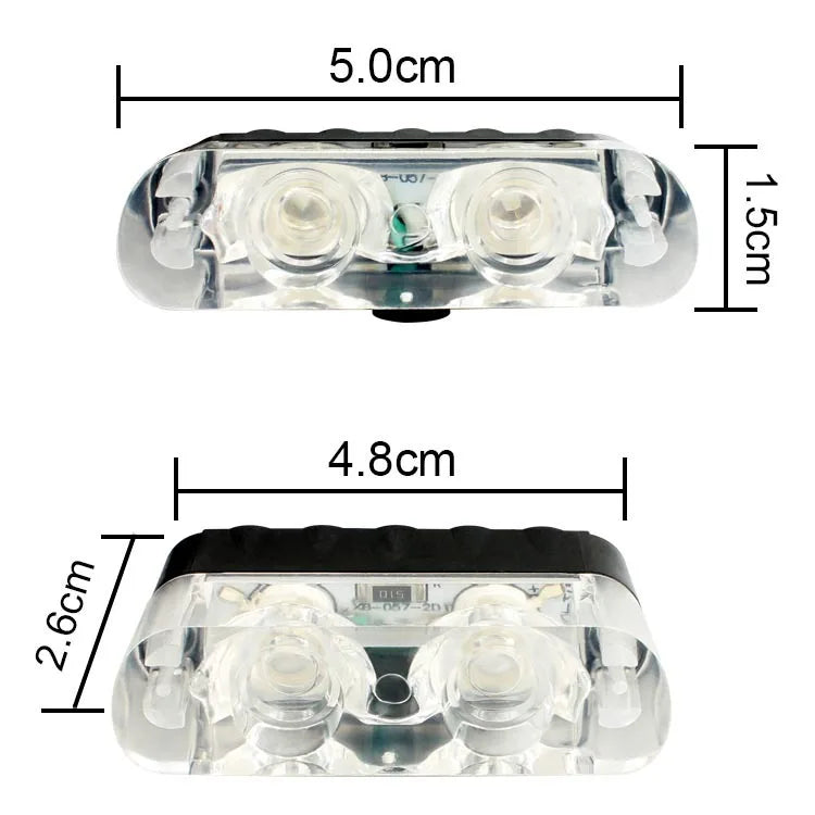 8-Piece LED Strobe Grille Light Strip Red/Blue with Remote, Model XA9202-8