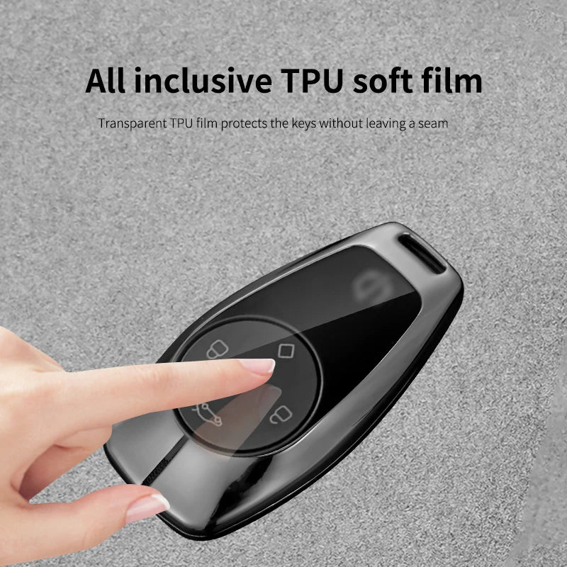GPRGIT Carbon Fiber Zinc Alloy Car Key Case Cover for Leapmotor T03 S01 C11 Smart Keychain Accessories