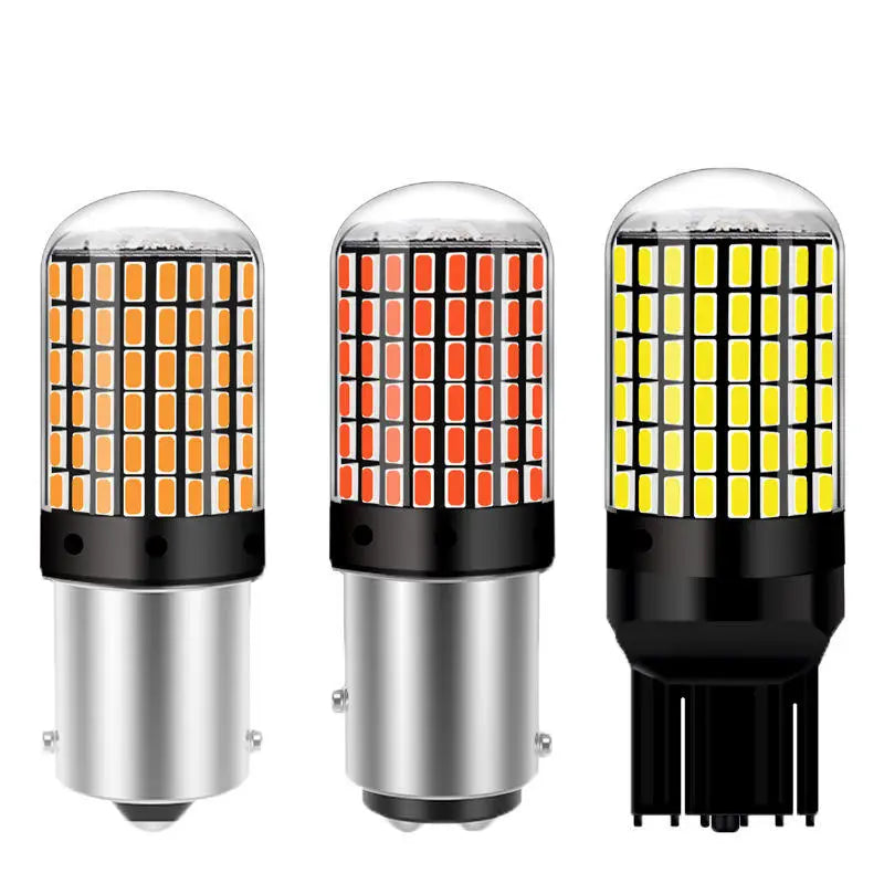GPRGIT 1156 BAU15S PY21W 144SMD LED Bulbs Canbus BA15S P21W T20 T25 Turn Signal Tail Stop Backup Reversing Lamp