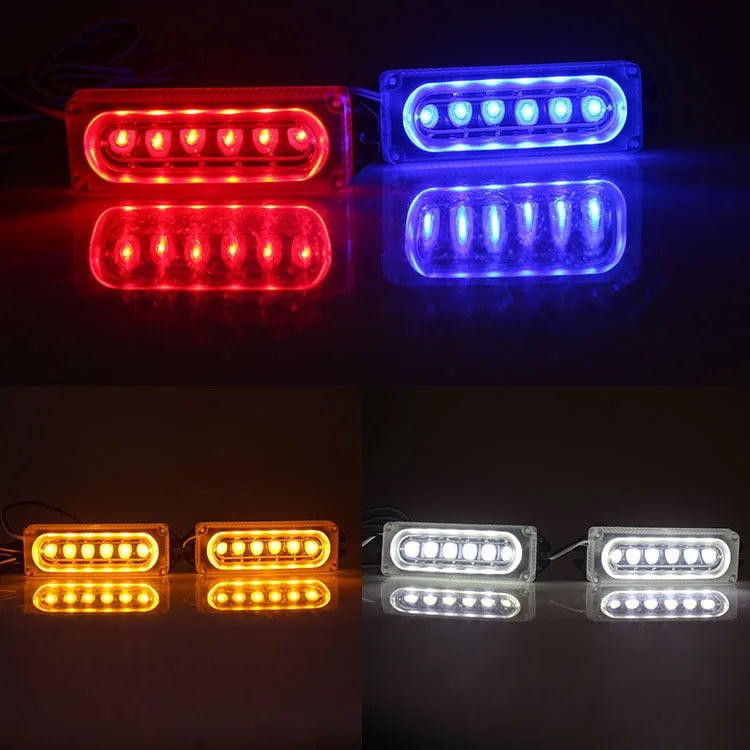 4-Piece LED Strobe Grille Light Strip Red/Blue with Remote, Model XA926S-4