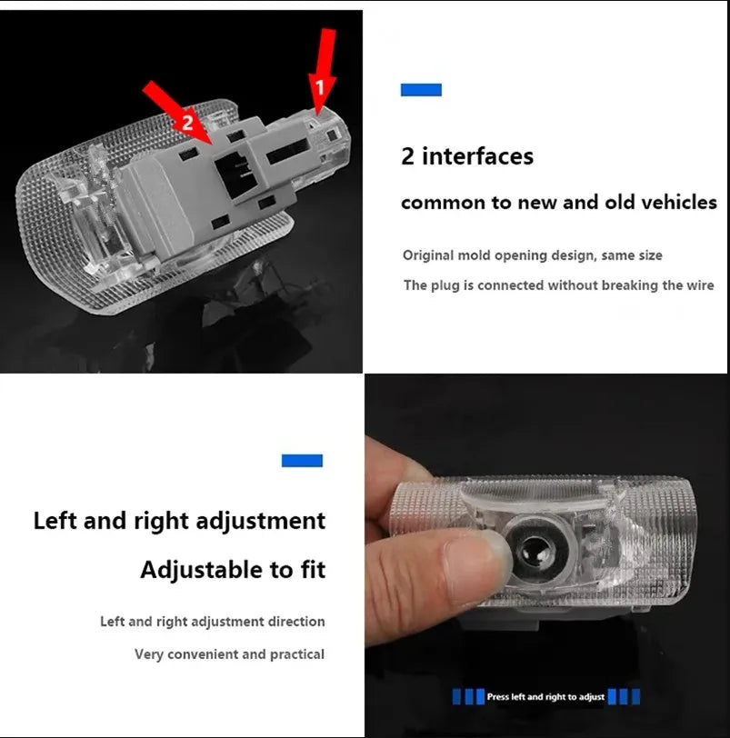 GPRGIT Car LED Door Logo Projector Ghost Shadow Light for Toyota 4 Runner Avalon Camry Highlander Land Cruiser Prius Venza Step Lights