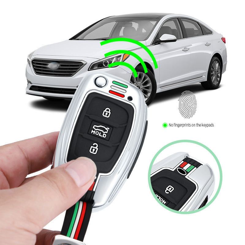 GPRGIT Zinc Alloy Folding Car Key Case Protector Cover for Hyundai Tucson Creta Ix25 I10 I20 I30 Verna Mistra Elantra Santa Fe