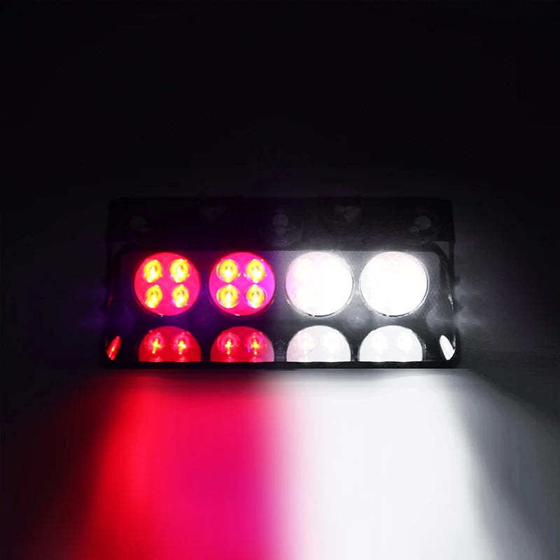 16W Vehicle LED Warning Light Dash Deck Signal Lamps Flash Dash Emergency Flashing Windshield Strobe Light 12V