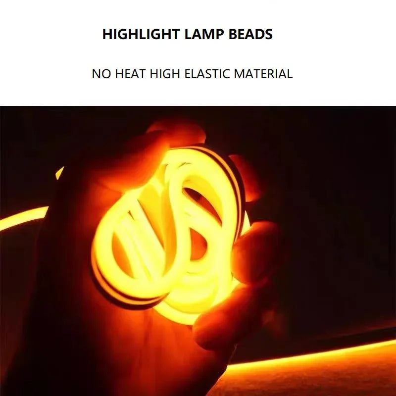 GPRGIT 12V Flexible Waterproof LED Hood Light Strip Daytime Running Light Universal