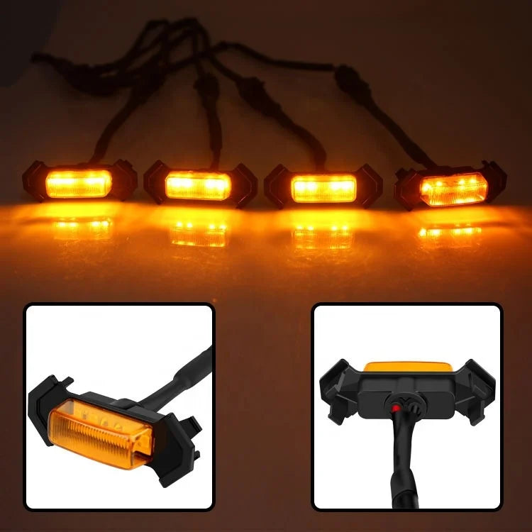 GPRGIT 4-Piece LED Grille Light for Toyota Tacoma 2016-2019 - DRL Yellow/White Daytime Running Light
