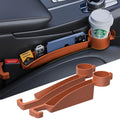 GPRGIT Portable Multi-functional TPE Car Seat Side Gap Filler with Cup Holder Seat Gap Storage Organizer Accessory