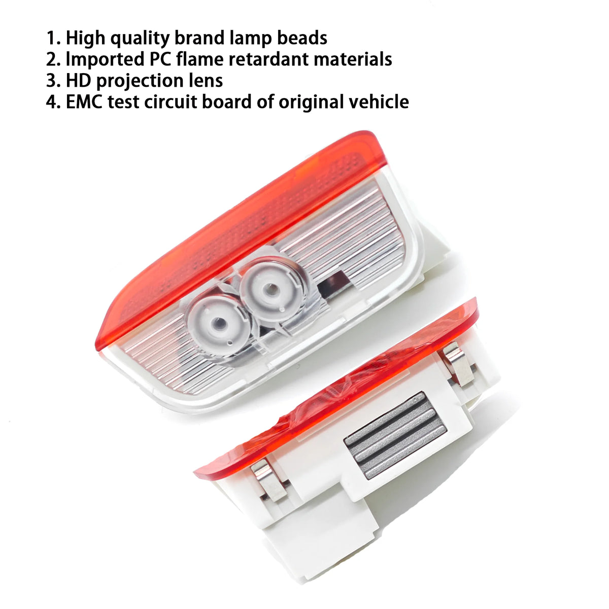 GPRGIT 5W Dynamic Projector Welcome LED Door Light Dual Lens for Golf 6/7 Passat B7/B5 Touran 12V