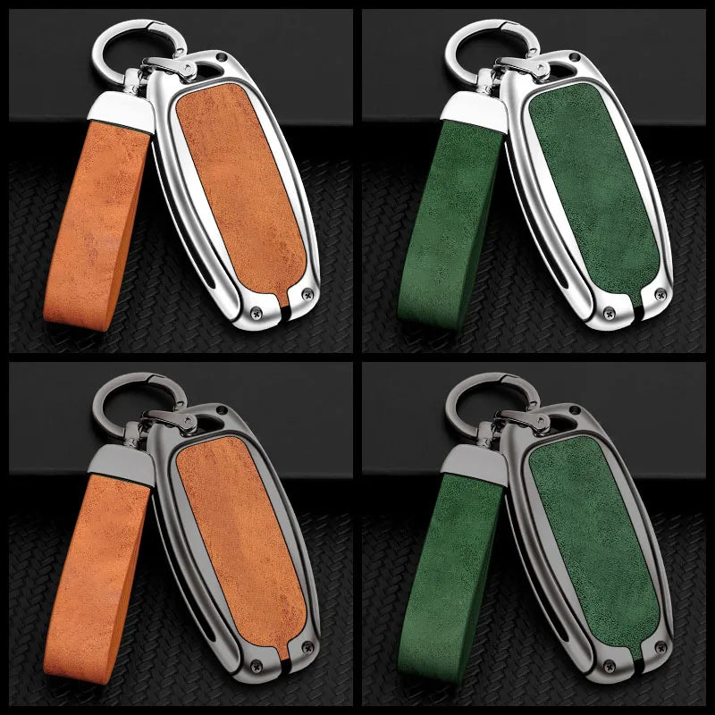 GPRGIT Zinc Alloy Leather Car Logo Key Case Cover Shell for Infiniti Q50 Q60 Q70 QX50 QX60 QX70 G25 EX FX JX35 FX25 FX35 EX35 FX37 JX35