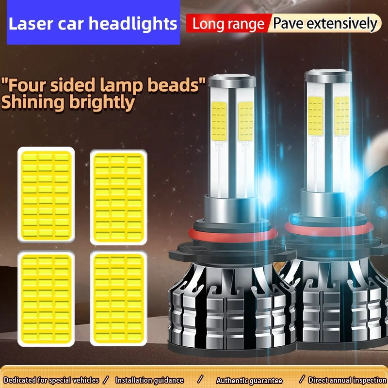K9 4 Sides Car Headlights H4 H7 9005 HB3 9006 HB4 H8 H11 9012 COB LED Lights for Auto Headlamps of Fog Bulbs