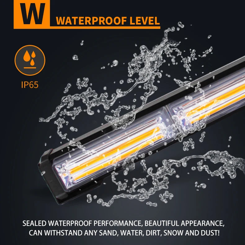 21inch Vehicle LED Strobe Light Emergency Flashing Lamp COB Warning Light Bar for Roof Dash Windshield Grille Deck 9-30V