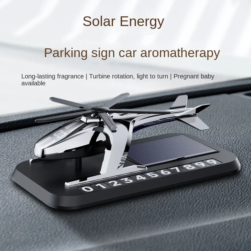 GPRGIT Solar Rotating Aircraft Car Aromatherapy Diffuser Glass