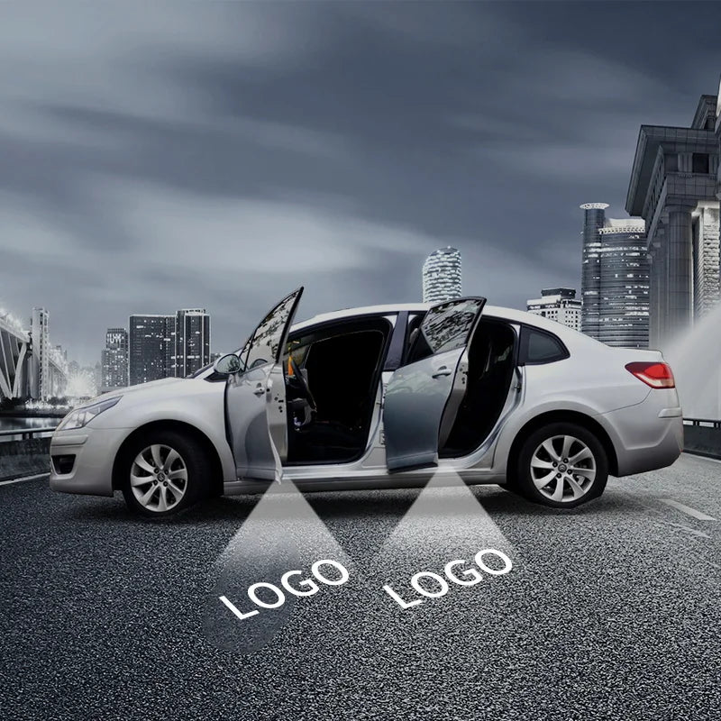 GPRGIT Wireless LED Car Door Welcome Logo Light Ghost Courtesy Projector Step Lights