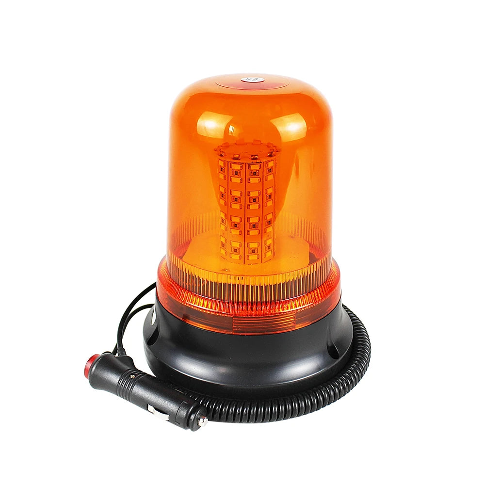 New 80 LED Strobe Beacon Light for Forklift Emergency Warning Flashing Construction Vehicles with Magnet and Rotating Lamp