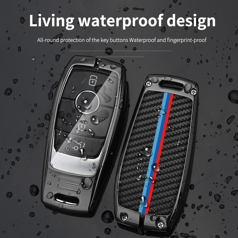 GPRGIT Car Logo Key Case for Mercedes Benz A B C E S G Class AMG GLA CLA GLC GLB GLS CLE W177 W176 W221 W204 W205 W213 W222 X167