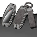GPRGIT Custom Car Logo Zinc Alloy Leather Car Key Case Cover for Nissan Remote Keychain Auto Keyless Styling Accessories