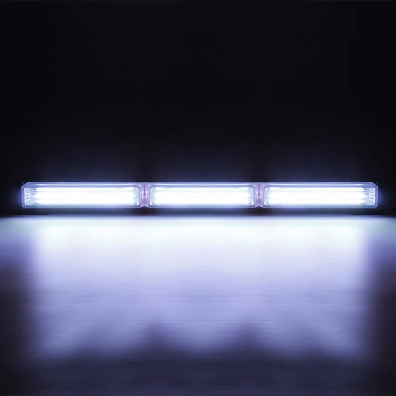 Automotive LED COB Strobe Safety Warning Light Bar with Magnetic Base Double Row Flashing Lights for Car Universal