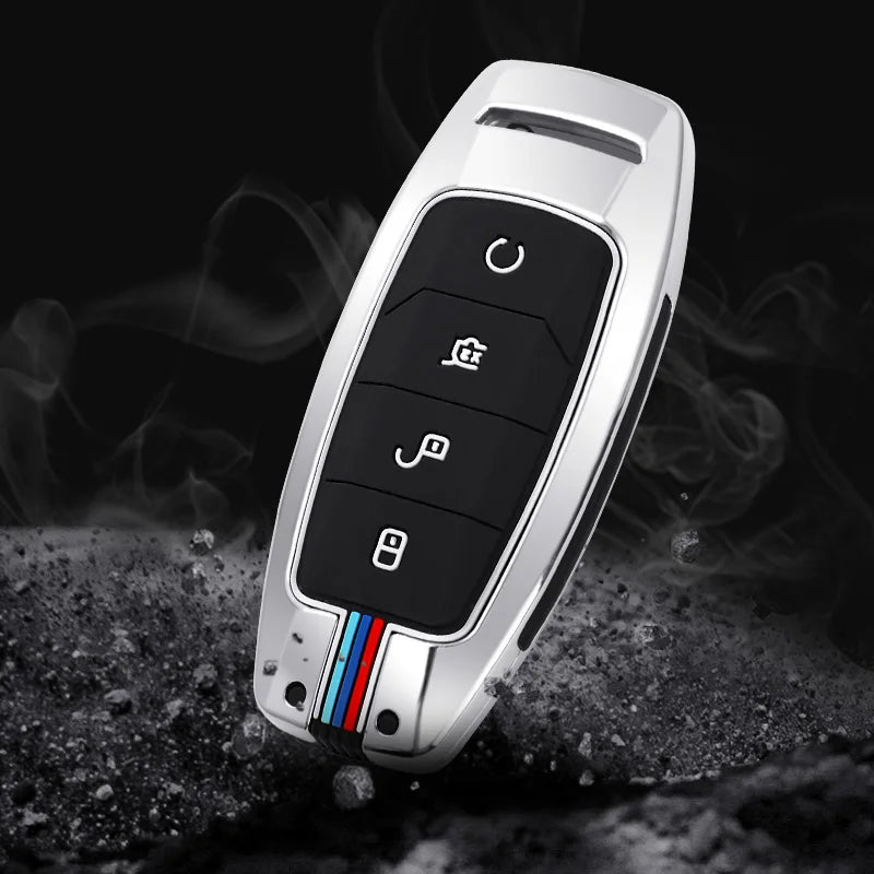 GPRGIT Zinc Alloy Car Remote Key Case for BYD Han Ev Tang Dm Qin PLUS Song Pro MAX Yuan Buckle Protector Shell Holder Fob