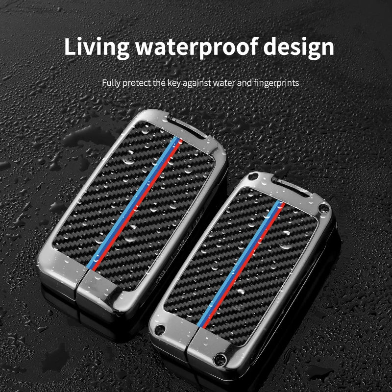 GPRGIT Carbon Fiber Zinc Alloy Car Logo Key Case Cover for Mazda 3 Alexa CX30 CX-4 CX5 CX-5 CX8 CX-8 CX-30 CX9 CX-9