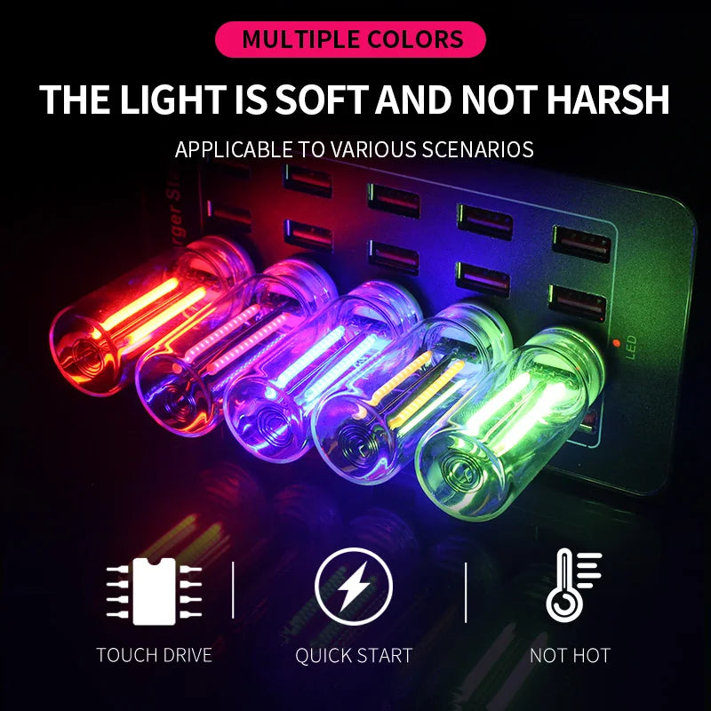 GPRGIT Atmosphere Light 5V USB Touch Control Mini LED Nightlight - 2W, 5V USB, Glass Shell, Touch Control