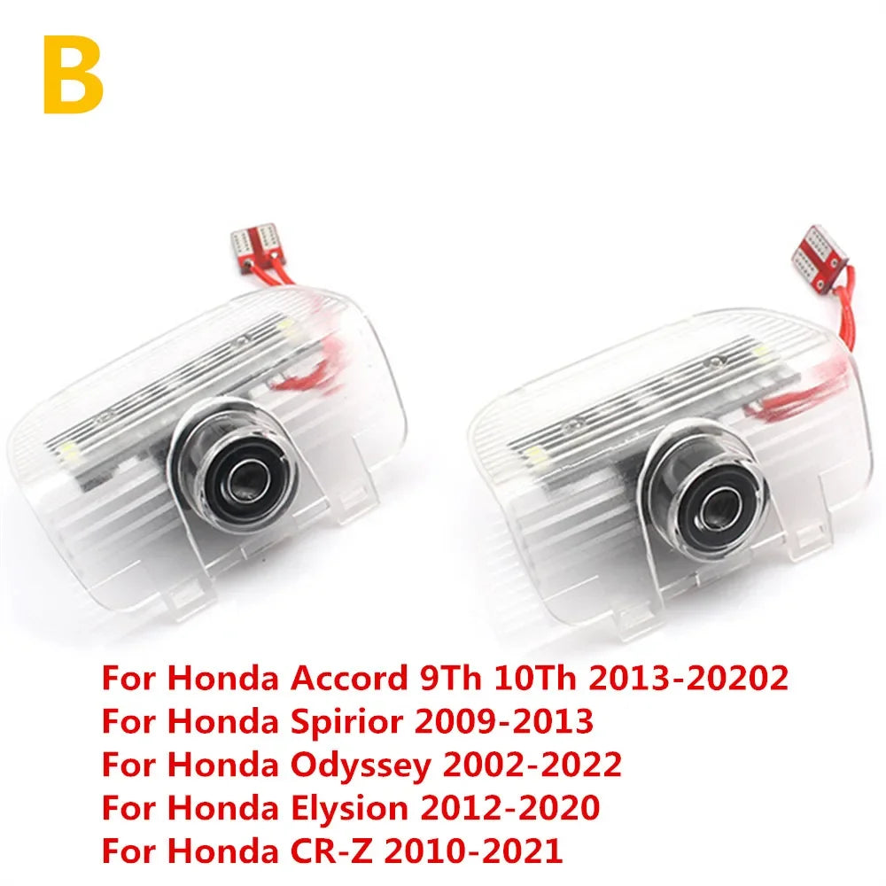 GPRGIT LED Car Door Ghost Welcome Lights Bulb for Honda CR-Z CRZ Accord 7th 8th 9th 10th Gen Elysion Crosstour Pilot Odyssey