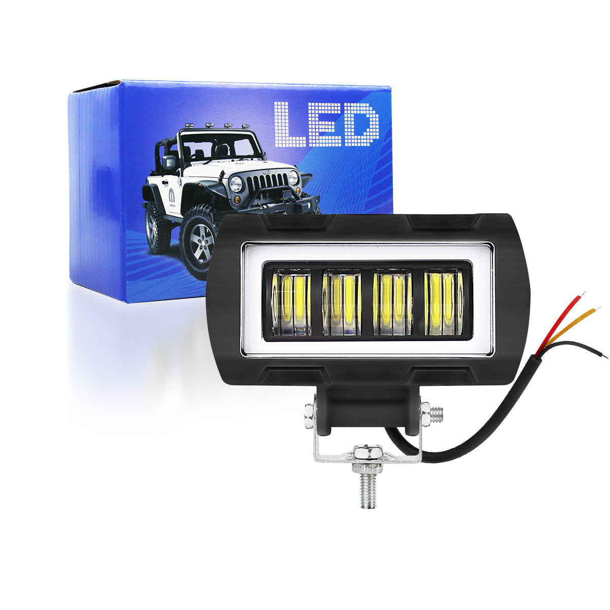 GPRGIT LED Work Light Bar Four Beads Emergency Tool LED Working Light 12V-80V 40W Work Light for Truck