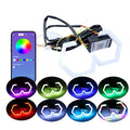 GPRGIT 70/80/90mm RGB LED Angel Eyes Halo Rings - Projector Lens Shroud Covers for BMW