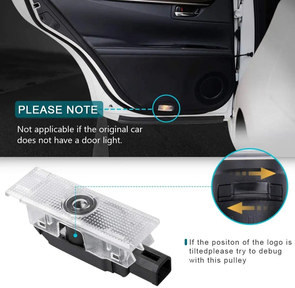 GPRGIT Car LED Logo Light Ghost Door Light Projector Welcome Lights Accessories Emblem Lamp for Maserati