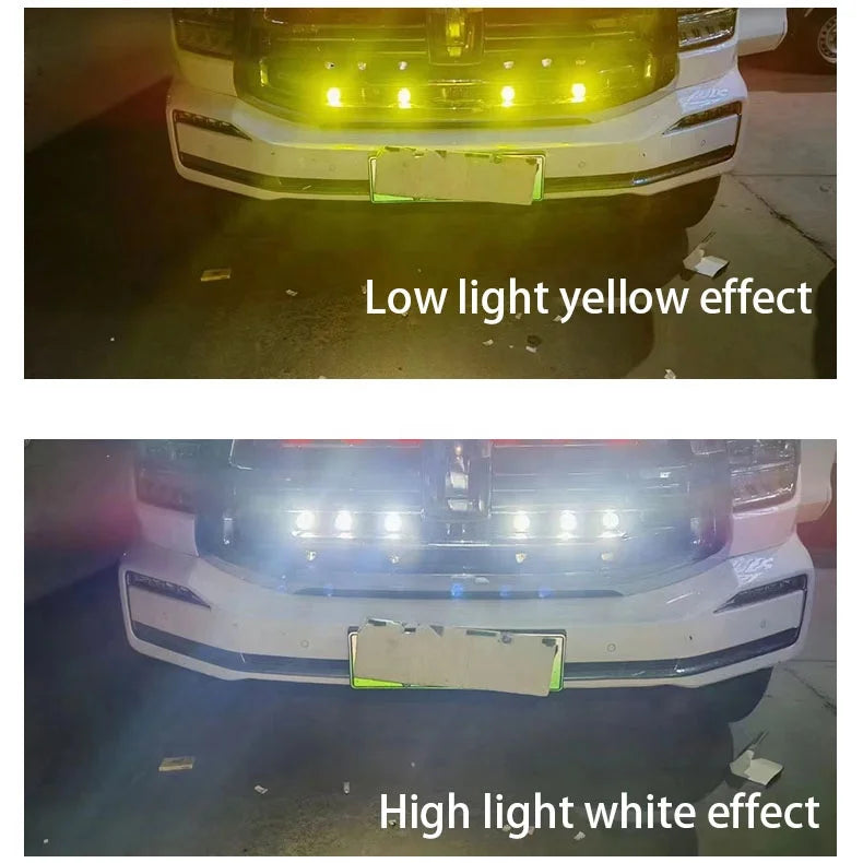 GPRGIT 120W LED Grille Spotlight Kit (1-Drag-8) - Off-Road Fog Work Light for SUV/Truck, IP67