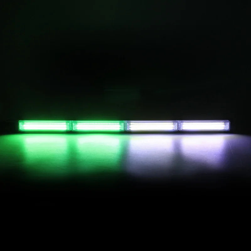23 Inch Vehicle LED Warning Light Bar Safety Caution Emergency White Amber Strobe Light Bars for Trucks ATV Tow Tractor 12V 24V