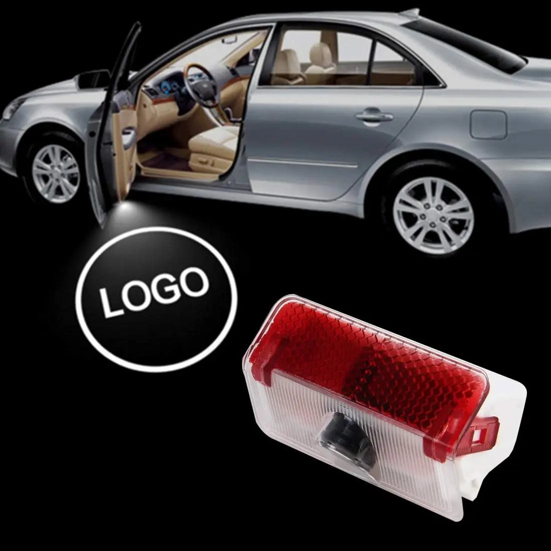 GPRGIT Car Door LED Logo Projector Lights for Benz Accessory Wireless Welcome Emblem Lamp Ghost 3D Lights Puddle Lights