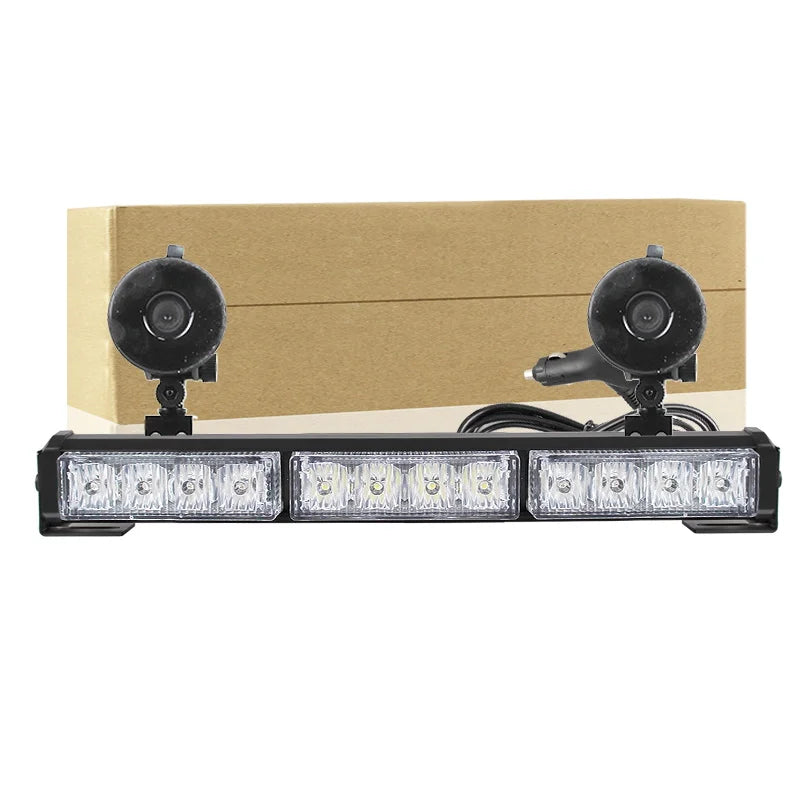 4P Car Truck Roof Light Grille Modification Flashing Red/Blue Bar Light LED Warning Work Light