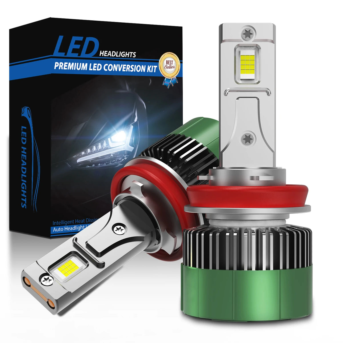 1Pair Car Headlights 4070 Lamp Beads H1 H3 H7 H4 9005 9006 HB3 HB4 H8 H11 9012 LED Lights for Headlamps of Fog Bulbs 6500K 130W