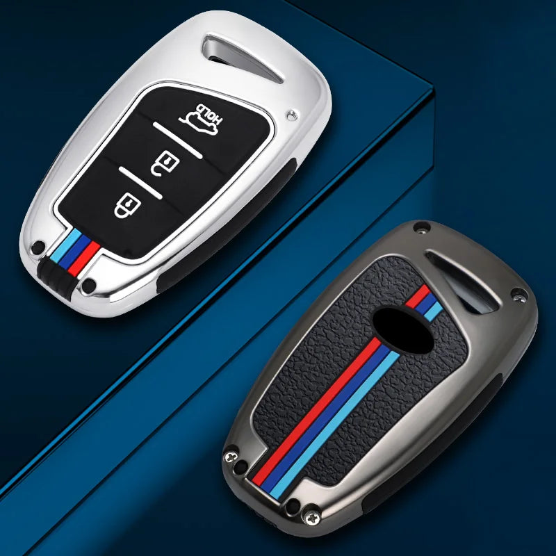 GPRGIT Remote Zinc Alloy Car Key Case Cover for Hyundai Grand Santa Fe IX45 GENESIS EQUUS AZERA 2013 2014 2015 2016 Keyless Accessories