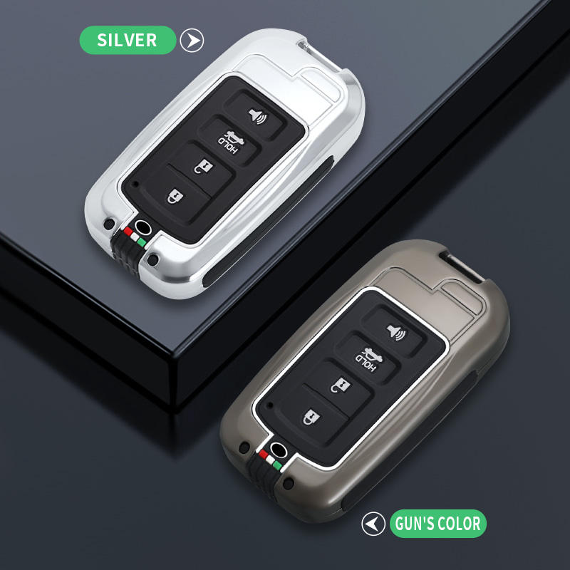 GPRGIT Zinc Alloy Smart Car Key Case Cover for Toyota Camry, Corolla, RAV4, Highlander, Avalon (2015-2017)