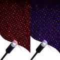 GPRGIT Car USB LED Starry Sky Projector Lamp Interior Decorative Car Roof Top Ceiling Star Light 5V 12V