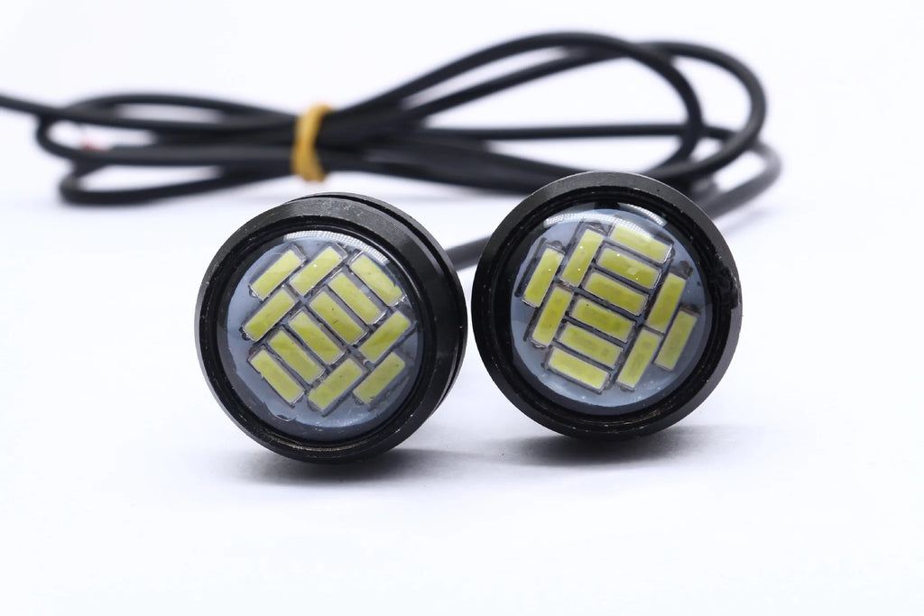 GPRGIT Car LED Eagle Eye DRL Daytime Running Lights LED 12V Waterproof Car LED Light 9W 18Mm 23Mm