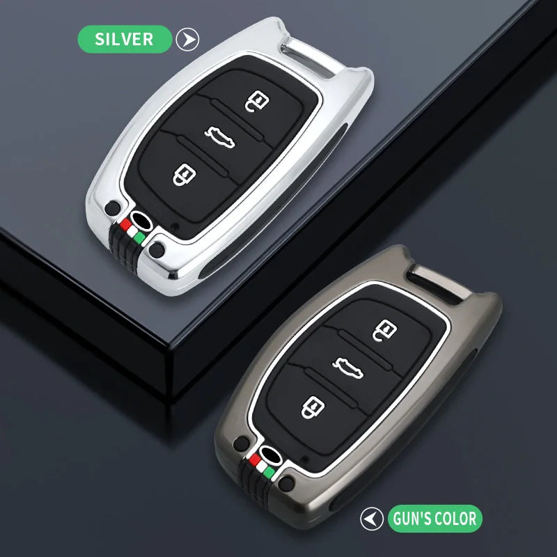 GPRGIT Zinc Alloy Car Key Cover Case for Hyundai Tucson Santa Fe Rena Sonata Elantra Creta Ix35 Ix45 I10 I30 I40 3/4 Button