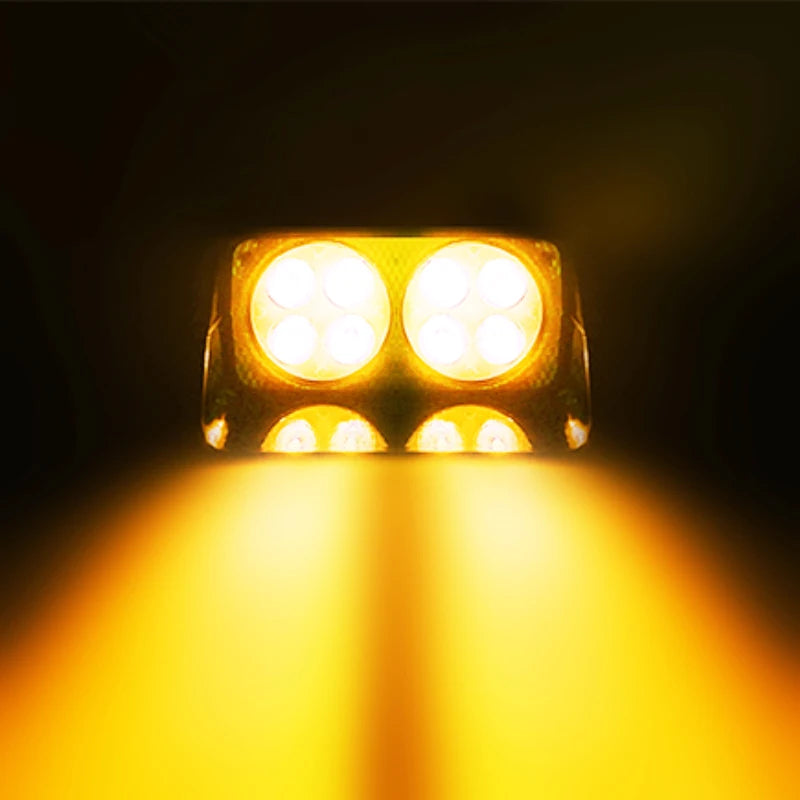 New Car Windshield S8 LED Warning Light Red Blue Strobe Lights Emergency Suction Cup 12V IP65 Waterproof Universal Fitment