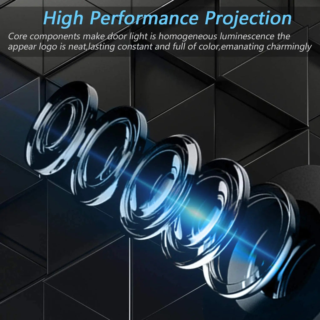 GPRGIT Car Door LED Logo Projector Light for Audi Ghost 3D Welcome Lamp 12V