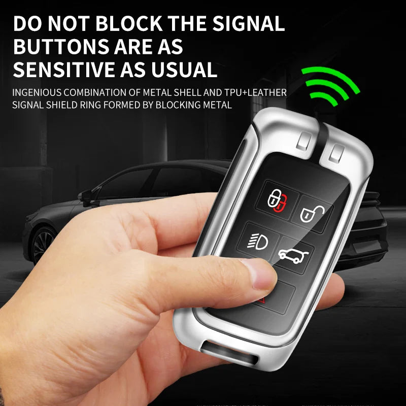 GPRGIT Zinc Alloy Car Key Bag Cover for Land Rover Defender 2021 2022 2023 2024