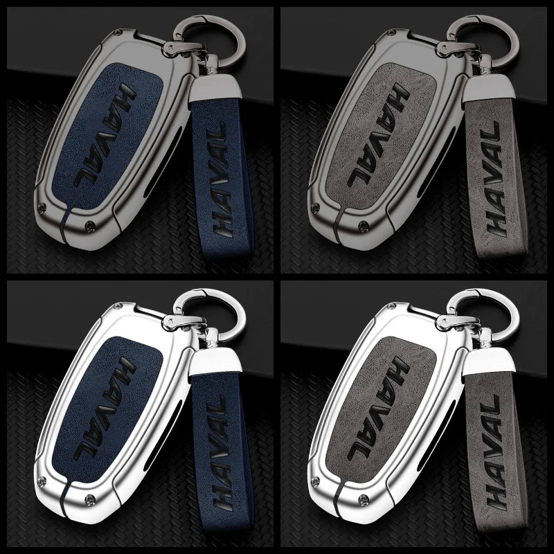 GPRGIT Zinc Alloy Leather Car Key Case Cover for Haval H9 F7x H5 H3 Great Wall 5 3 M2 H6 Coupe M4 H2 H6