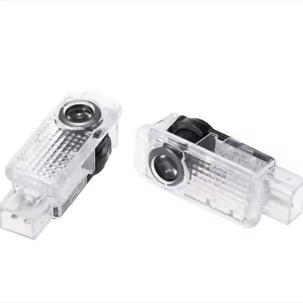 GPRGIT LED Glass Non-Fading Projection Door Welcome Light for Audi A4L A6L Q3 Q5 Q7 RS Series 12V