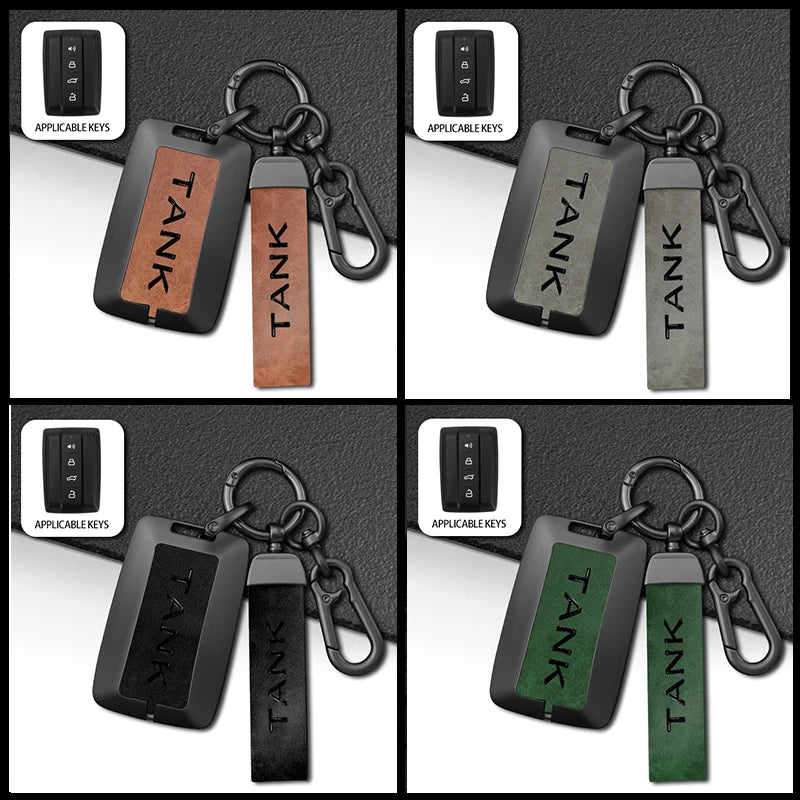 GPRGIT Zinc Alloy Car Remote Key Cover Case for Great Wall GWM WEY TANK 300 500 Tank300 Tank500