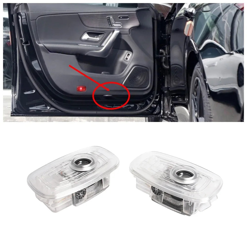 GPRGIT For Benz CLA CLS C Class Coupe E Coupe C238 A238 W207 W205 C118 C257 AMG GT50 Door Light Projection Floor Light
