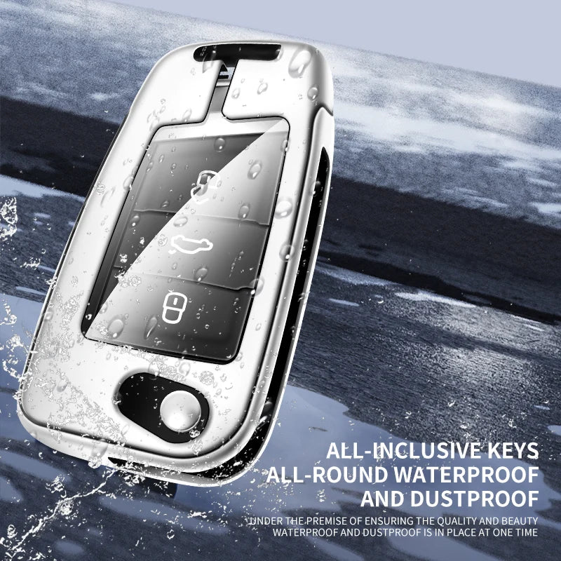GPRGIT Metal Leather Car Key Cover Case for VW Golf 7 MK7/SEAT Ibiza/Leon/Skoda Octavia/Tiguan/Ateca