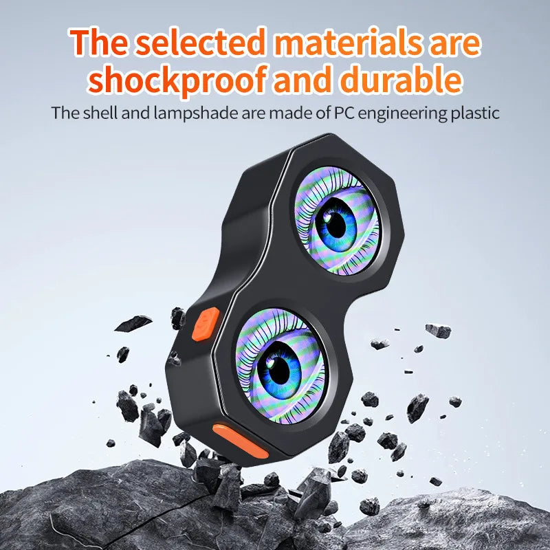 GPRGIT APP Control LED Devil Eye Mirror Light Dynamic Demon Eye for Motorcycle Car EV