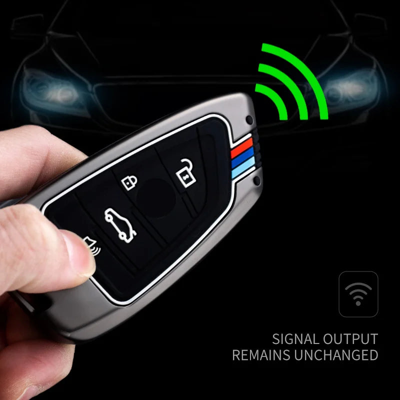 GPRGIT Zinc Alloy Car Remote Key Case Cover for BMW X1 X3 X5 X6 X7 G20 G30 G05 F15 F16 1 3 5 7 Series F01 F02 G11 F48 F39 Car Keyring