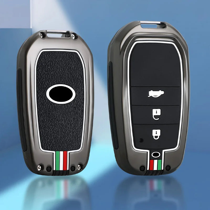 GPRGIT Metal Car Key Shell Cover Case Fob for Toyota Hilux Fortuner Land Cruiser Camry Corolla Crown RAV4 Highland Keyless Accessories