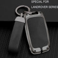 GPRGIT Zinc Alloy Leather Car Logo Key Case Cover for Land Rover Range Rover Sport Evoque Freelander Key Protector Fob Auto Accessories